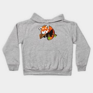 Sleeping Baby Red Panda Kids Hoodie